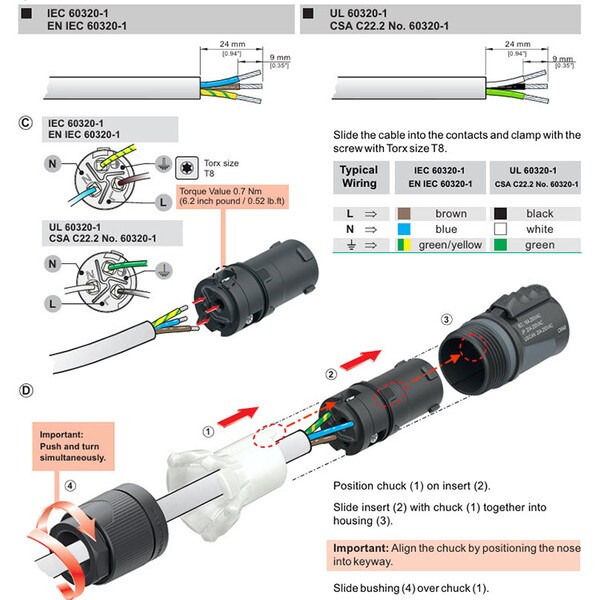 Main product image for Neutrik NAC3F-TRUE1-S PowerCON Waterproof Female Power Out Cable Connecter UV Rated 6-12 mm Chuck092-310